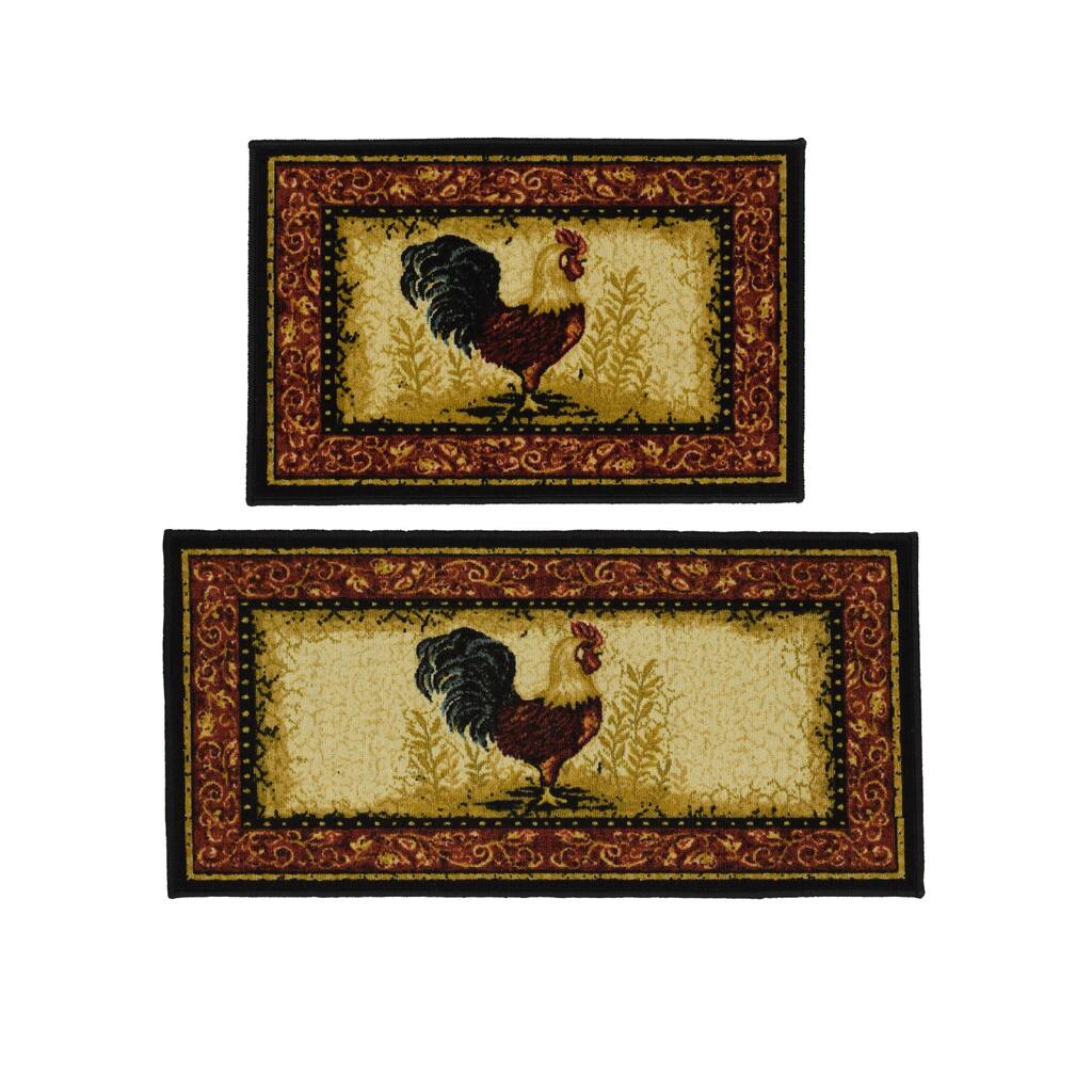 Rooster 2-piece Rug Set - 20 x 40 - 20 x 40