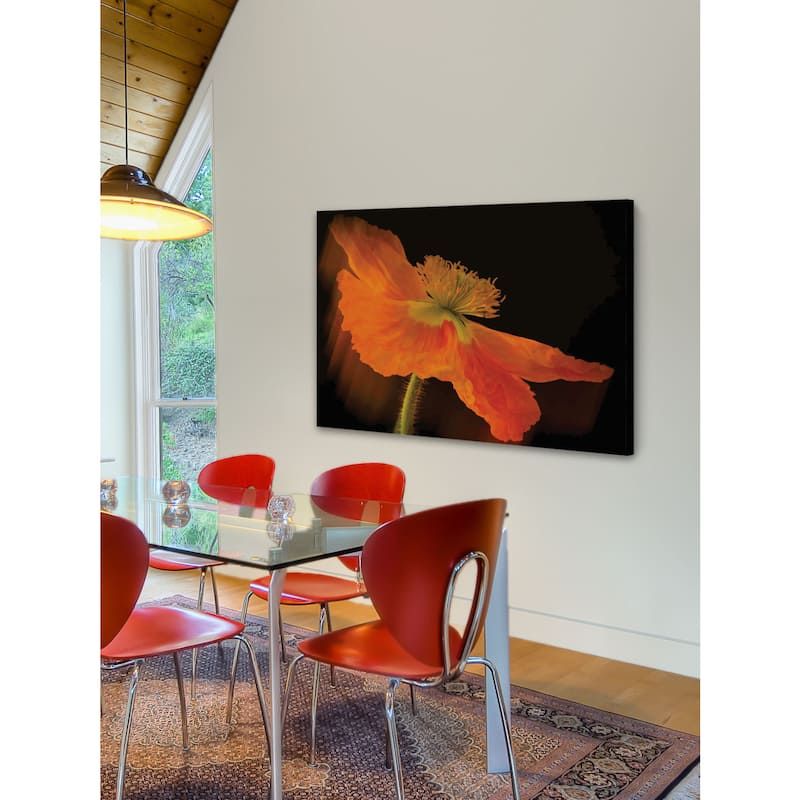 Marmont Hill - Dramatic Orange Poppy Painting Print on Canvas