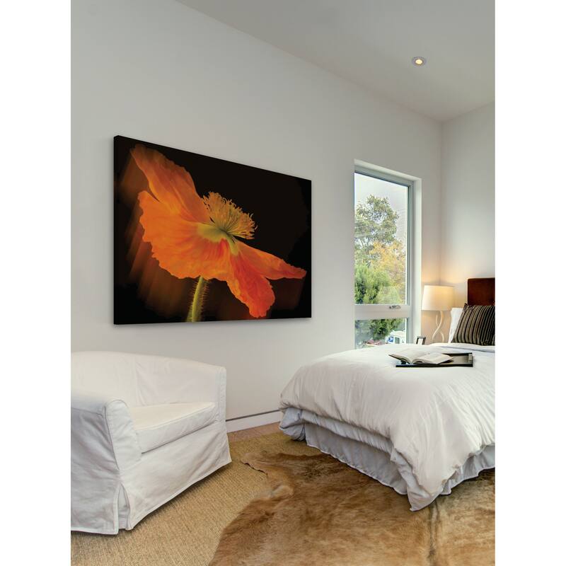 Marmont Hill - Dramatic Orange Poppy Painting Print on Canvas