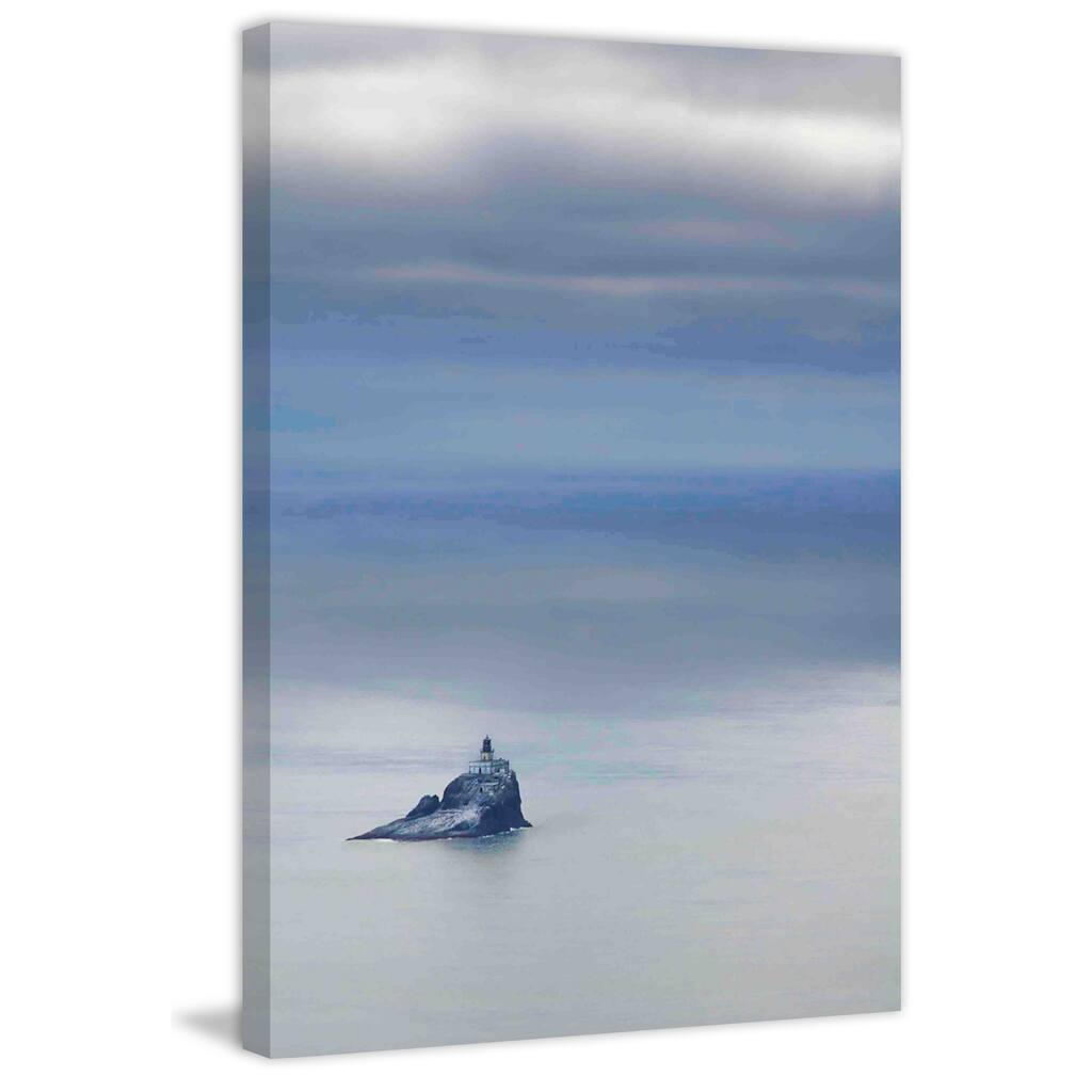 Marmont Hill - Tillamook Rock Lighthouse Painting Print on Canvas - Multi-Color