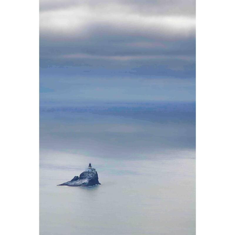 Marmont Hill - Tillamook Rock Lighthouse Painting Print on Canvas - Multi-Color