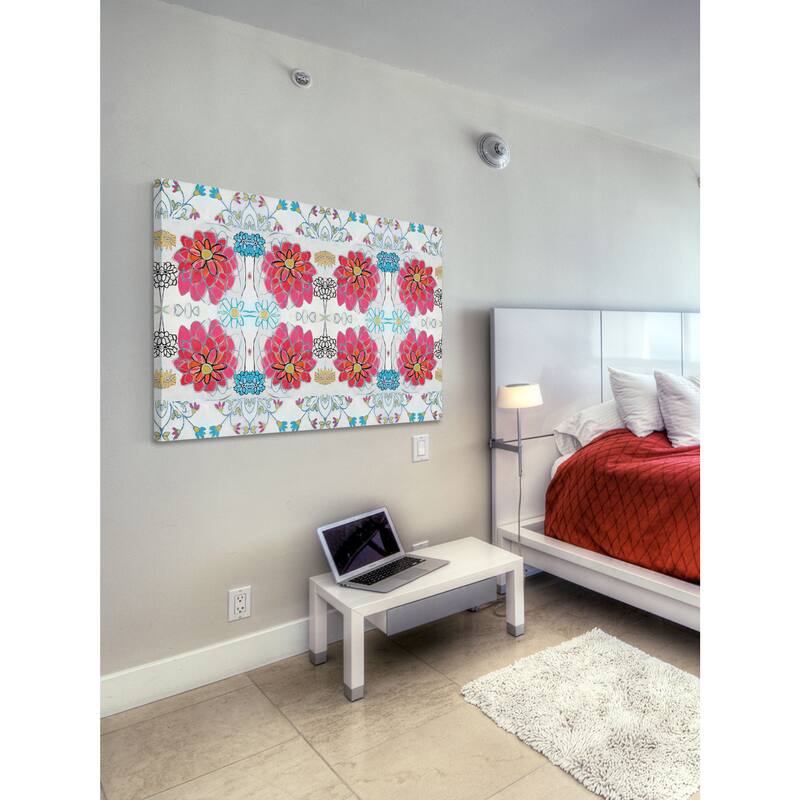Marmont Hill - Red Pink and Orange Painting Print on Canvas - Multi-Color