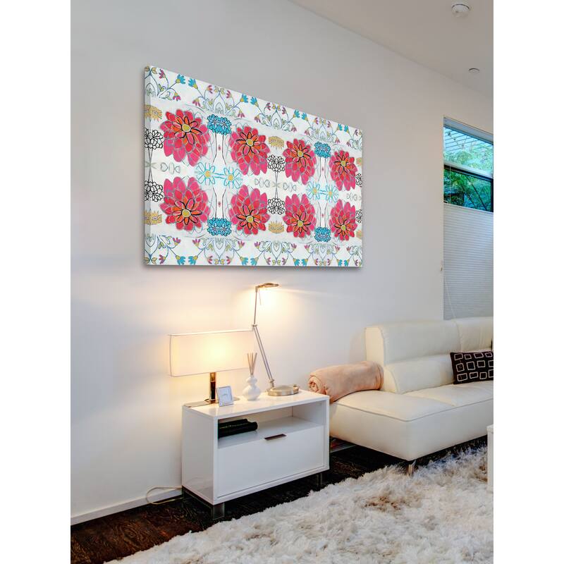 Marmont Hill - Red Pink and Orange Painting Print on Canvas - Multi-Color