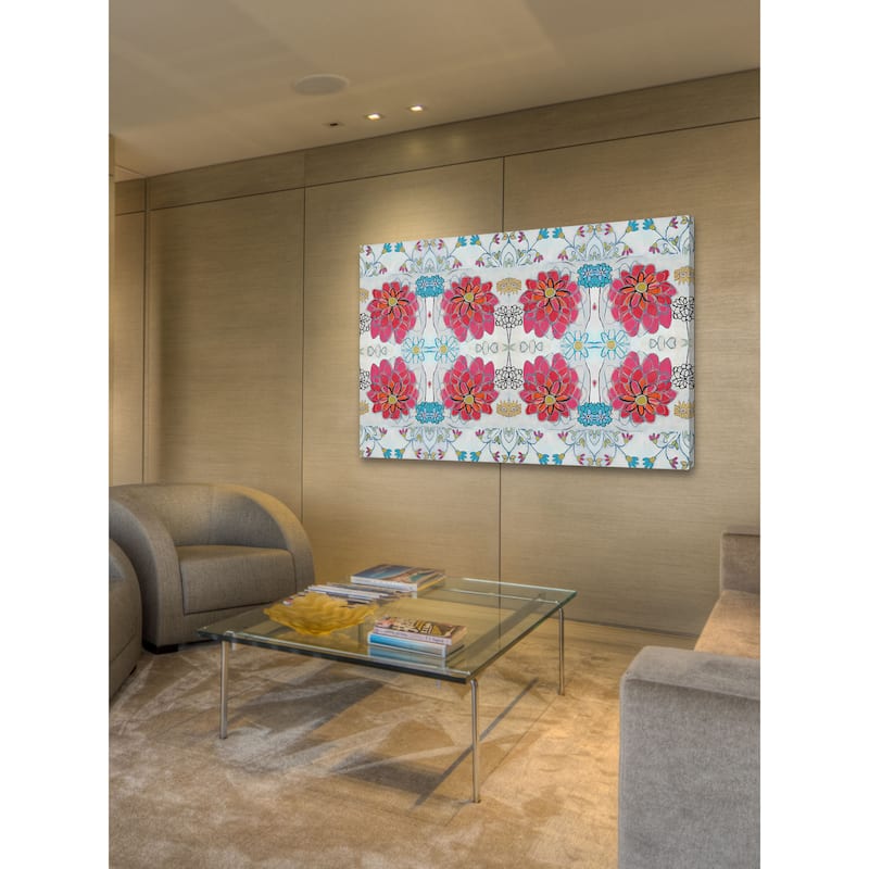 Marmont Hill - Red Pink and Orange Painting Print on Canvas - Multi-Color