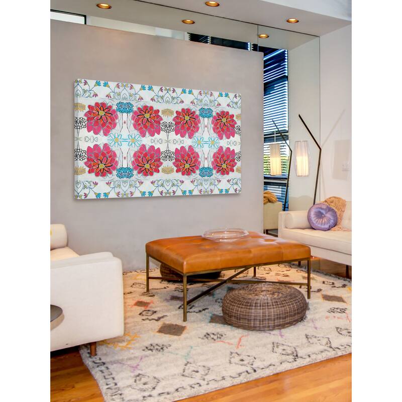 Marmont Hill - Red Pink and Orange Painting Print on Canvas - Multi-Color