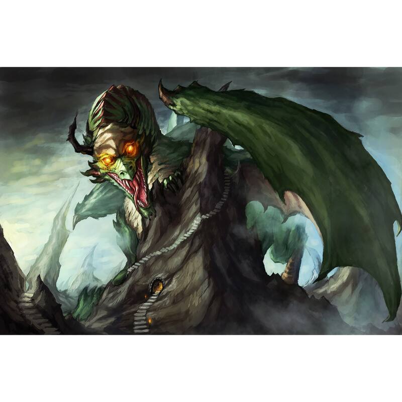 Marmont Hill - Dragon Attack Painting Print on Canvas - Multi-Color