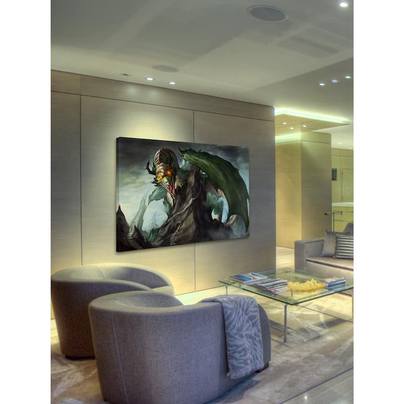 Marmont Hill - Dragon Attack Painting Print on Canvas - Multi-Color