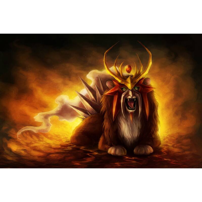 Marmont Hill - Entei Painting Print on Canvas - Multi-Color