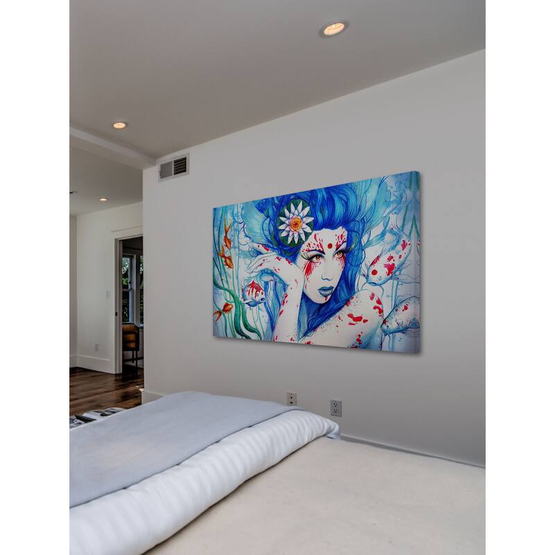 Marmont Hill - Lady Koi Painting Print on Canvas - Multi-Color