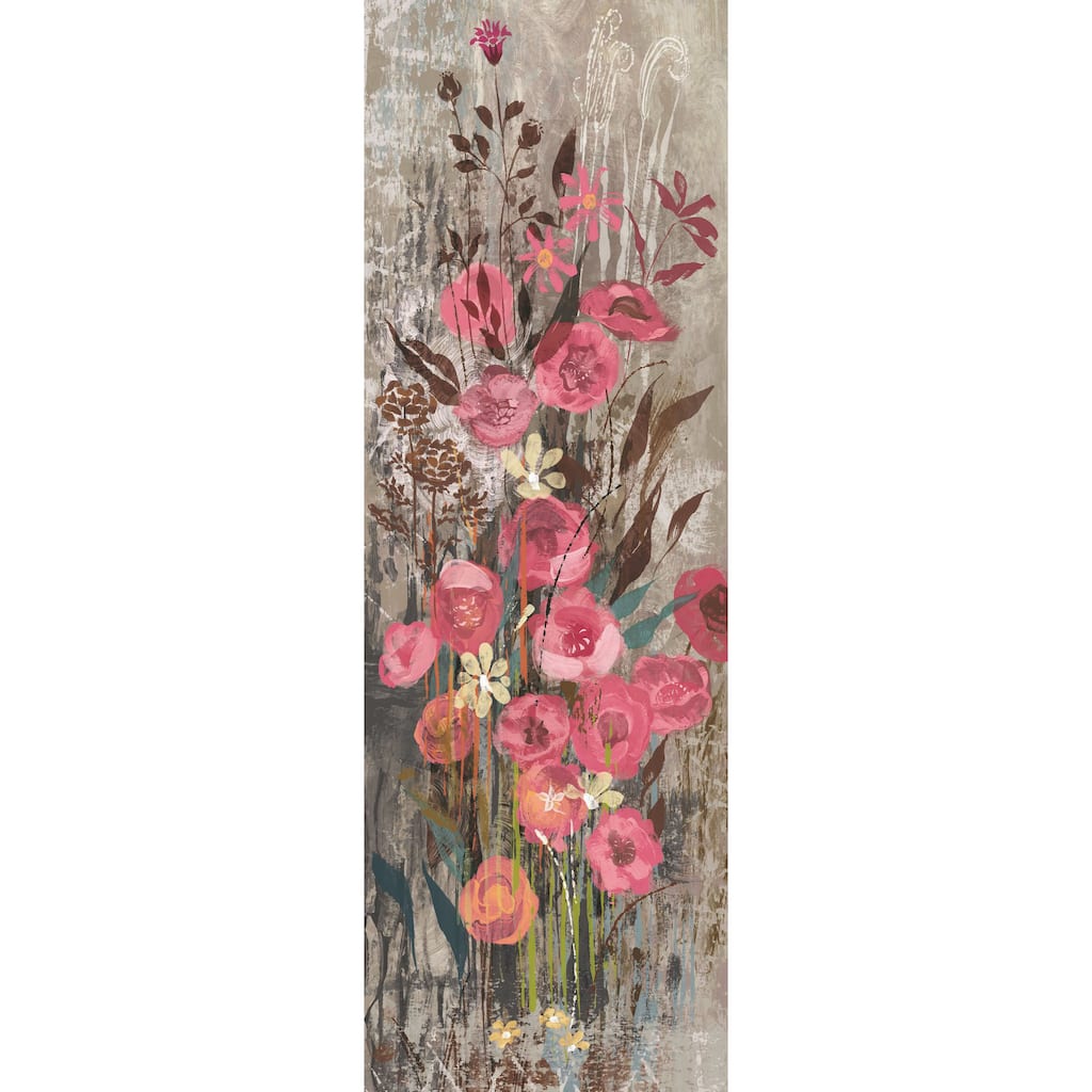 Marmont Hill - Floral Frenzy Pink III Painting Print on Canvas - Multi-Color