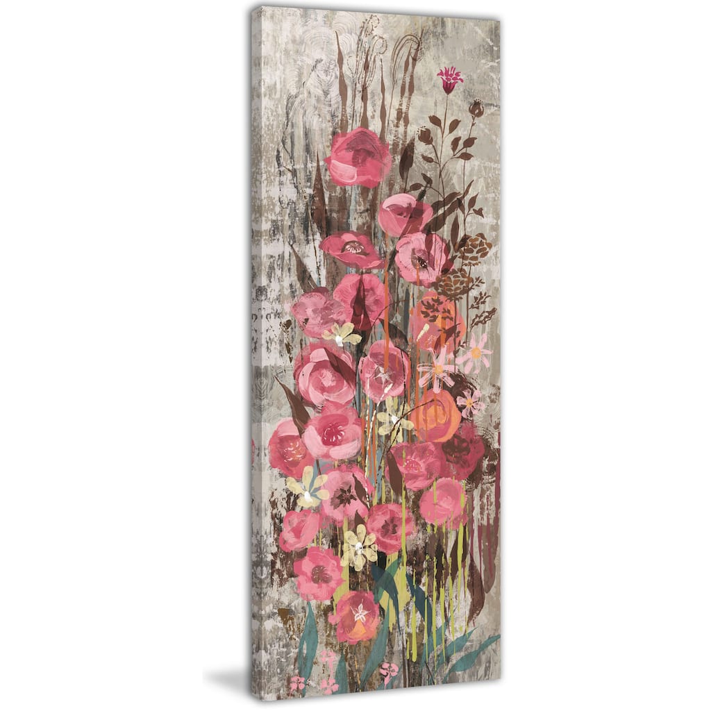 Marmont Hill - Floral Frenzy Pink IV Painting Print on Canvas - Multi-Color