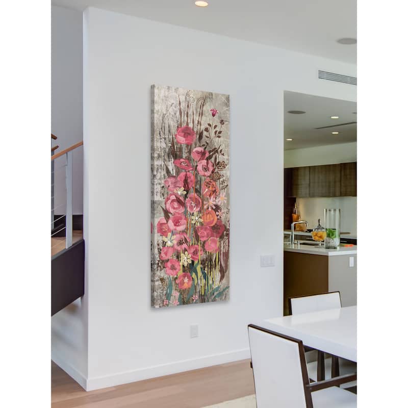 Marmont Hill - Floral Frenzy Pink IV Painting Print on Canvas - Multi-Color