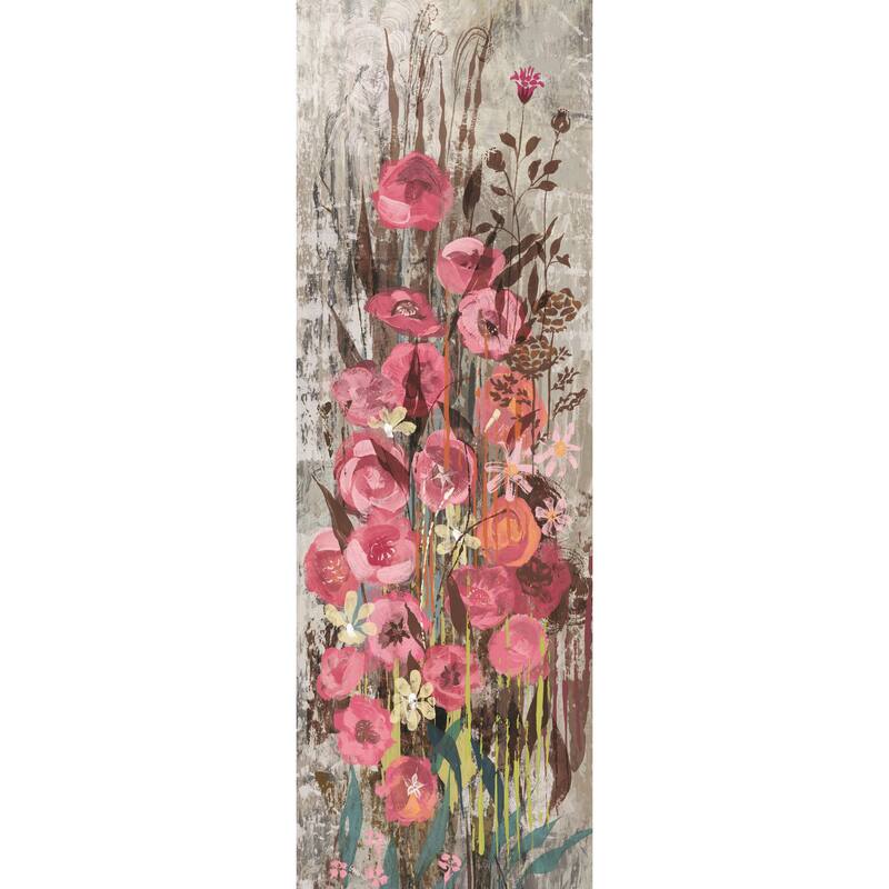 Marmont Hill - Floral Frenzy Pink IV Painting Print on Canvas - Multi-Color