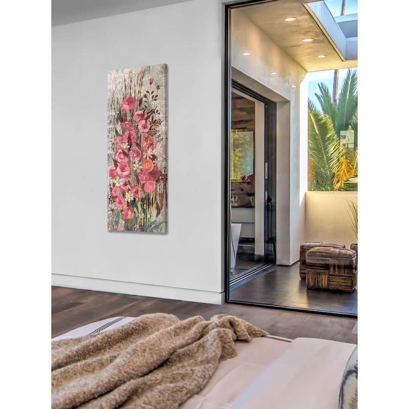 Marmont Hill - Floral Frenzy Pink IV Painting Print on Canvas - Multi-Color