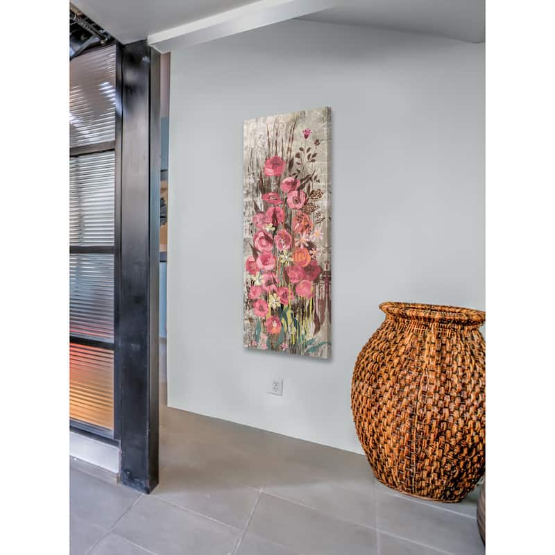 Marmont Hill - Floral Frenzy Pink IV Painting Print on Canvas - Multi-Color