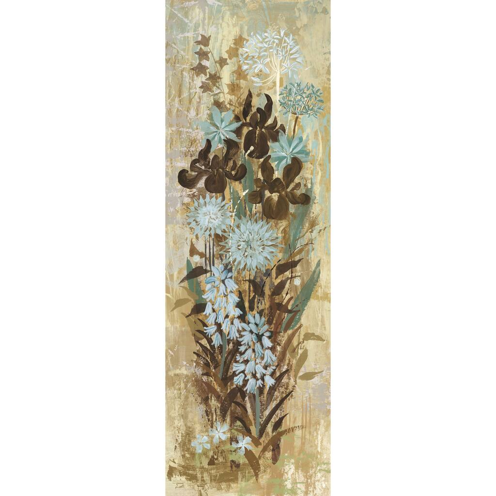 Marmont Hill - Floral Frenzy Blue I Painting Print on Canvas - Multi-Color