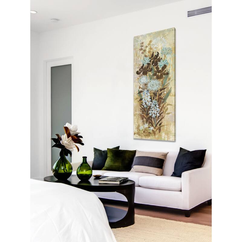 Marmont Hill - Floral Frenzy Blue I Painting Print on Canvas - Multi-Color