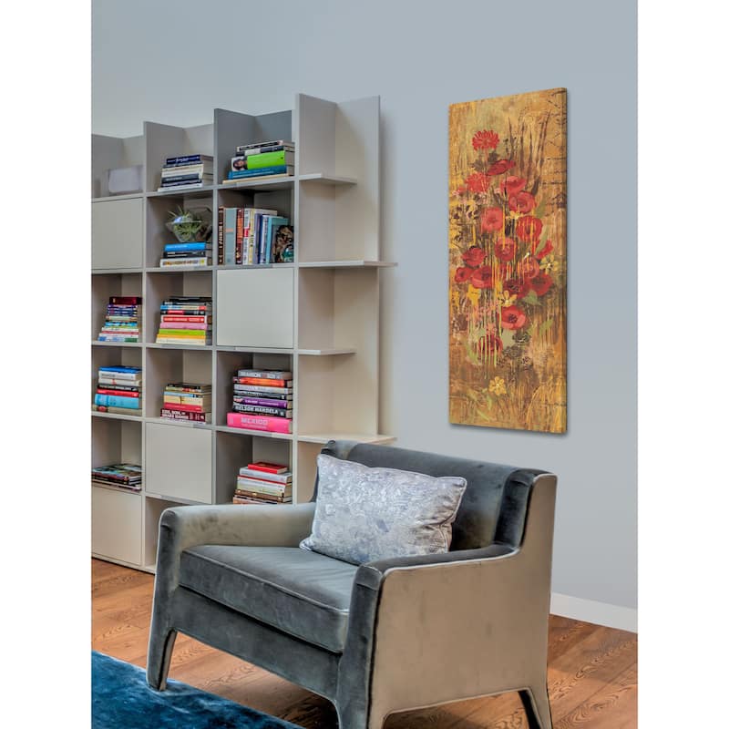 Marmont Hill - Floral Frenzy Red IV Painting Print on Canvas - Multi-Color