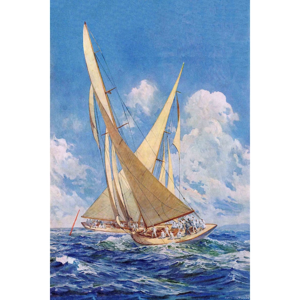 Marmont Hill - Sailboats Painting Print on Canvas - Multi-Color