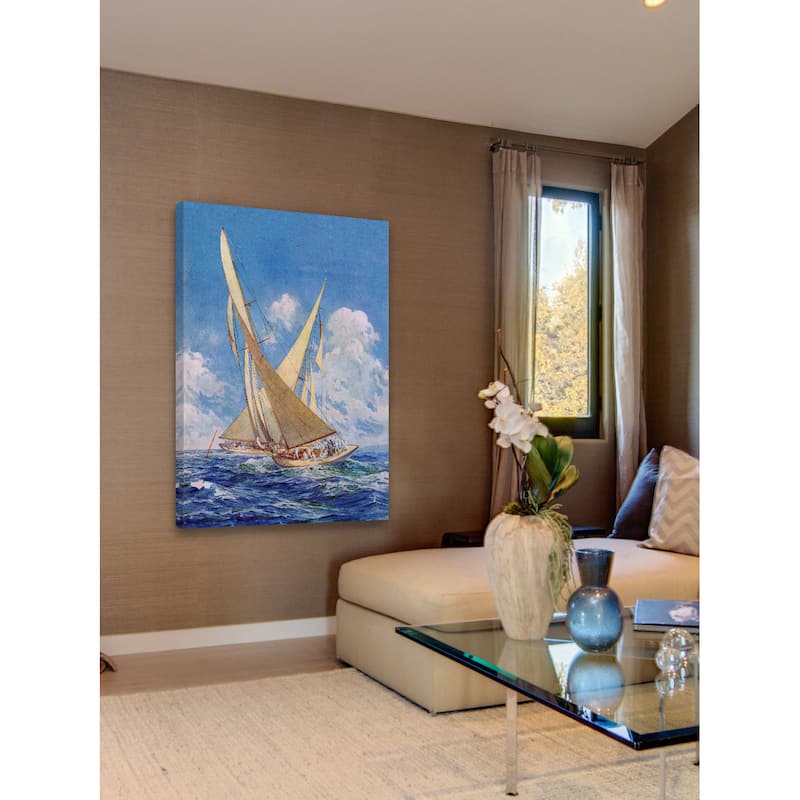 Marmont Hill - Sailboats Painting Print on Canvas - Multi-Color