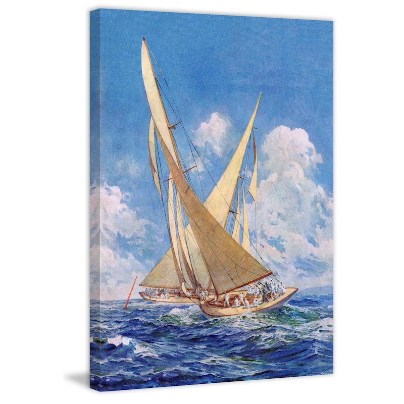 Marmont Hill - Sailboats Painting Print on Canvas - Multi-Color