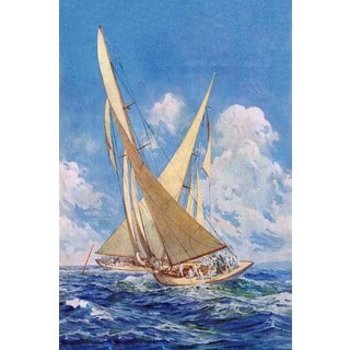 Marmont Hill - Sailboats Painting Print on Canvas - Multi-Color