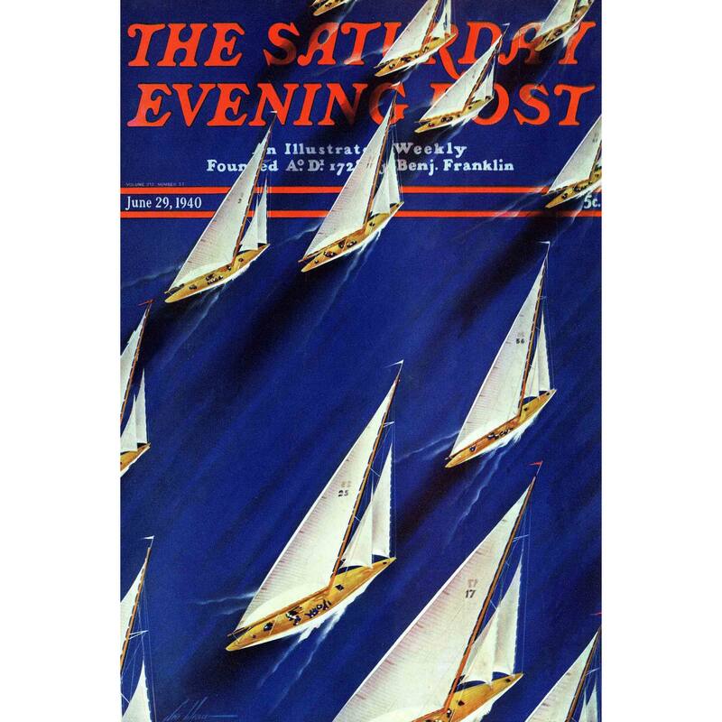Marmont Hill - Saturday Evening Post 1940 Painting Print on Canvas - Multi-Color