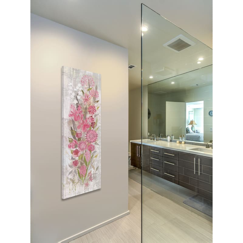 Marmont Hill - Floral Frenzy Soft Pink II Painting Print on Canvas - Multi-Color
