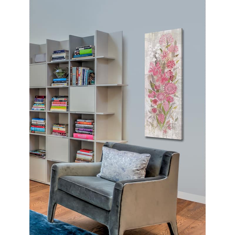 Marmont Hill - Floral Frenzy Soft Pink II Painting Print on Canvas - Multi-Color