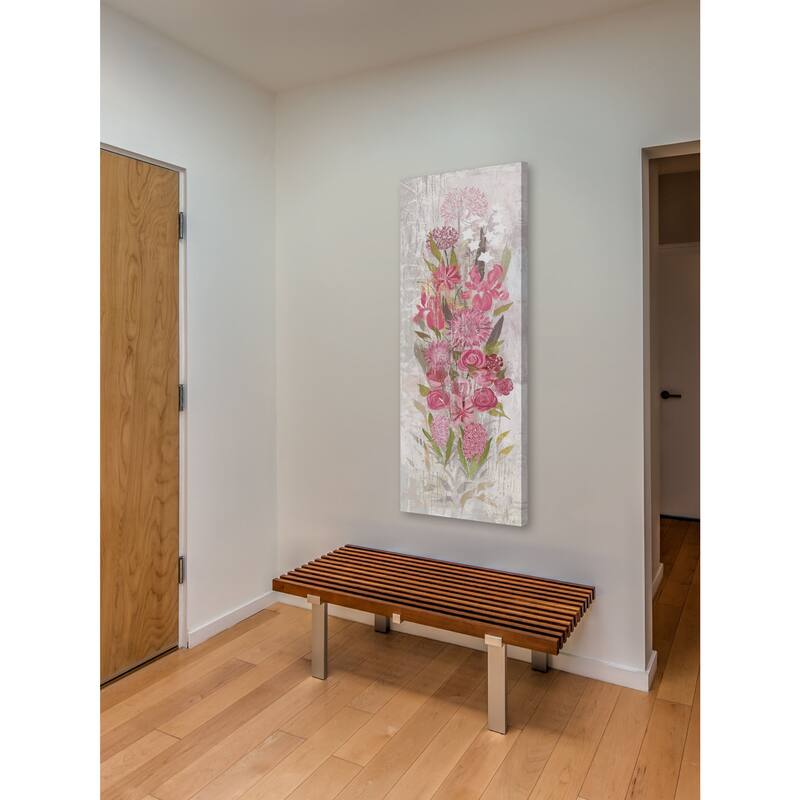 Marmont Hill - A Floral Frenzy Soft Pink I Painting Print on Canvas - Multi-Color