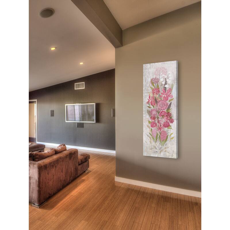 Marmont Hill - A Floral Frenzy Soft Pink I Painting Print on Canvas - Multi-Color