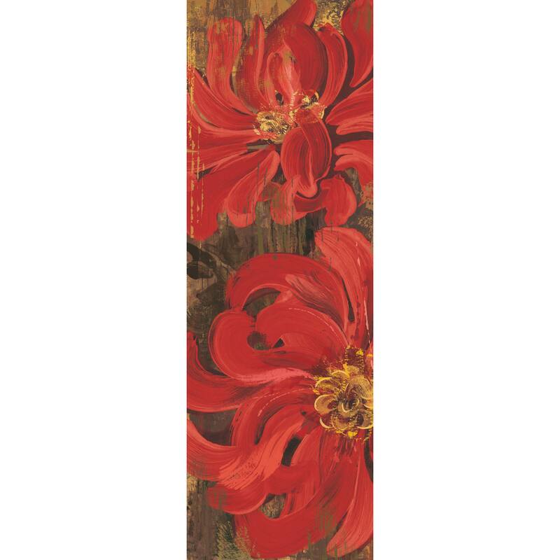 Marmont Hill - Floral Frenzy Red I Painting Print on Canvas - Multi-Color