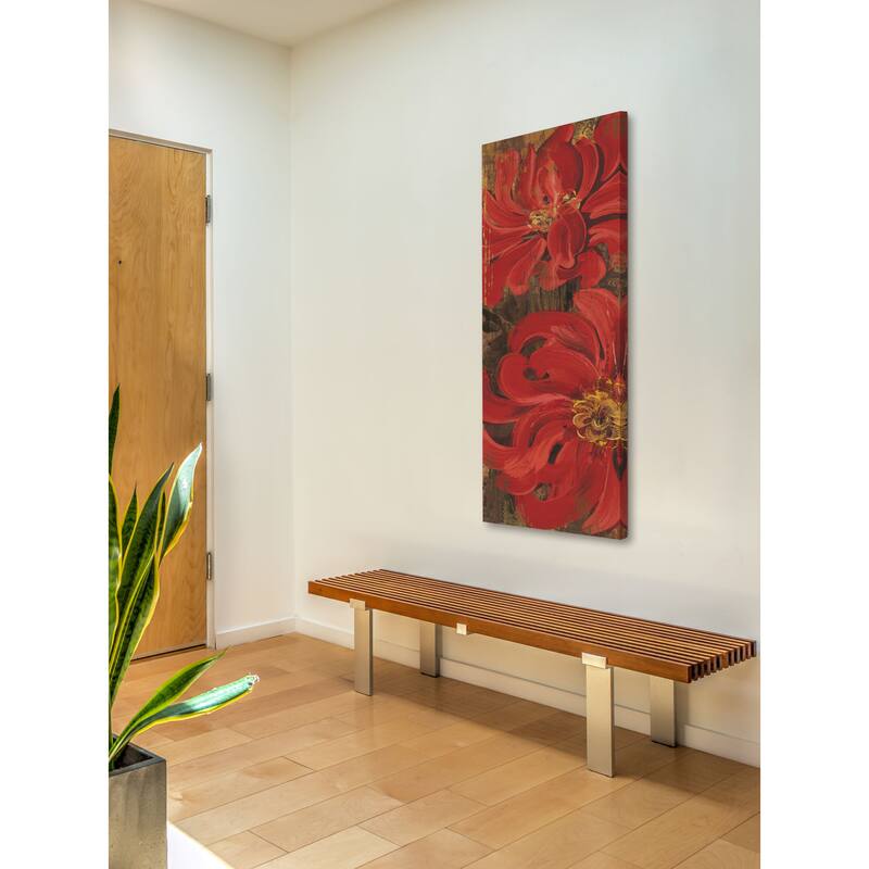 Marmont Hill - Floral Frenzy Red I Painting Print on Canvas - Multi-Color