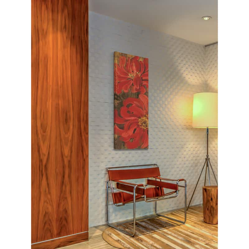 Marmont Hill - Floral Frenzy Red I Painting Print on Canvas - Multi-Color