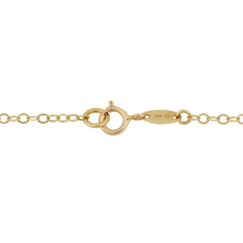 Fremada 14k Yellow Gold High Polish Disc Station Lariat Necklace (17 inches)