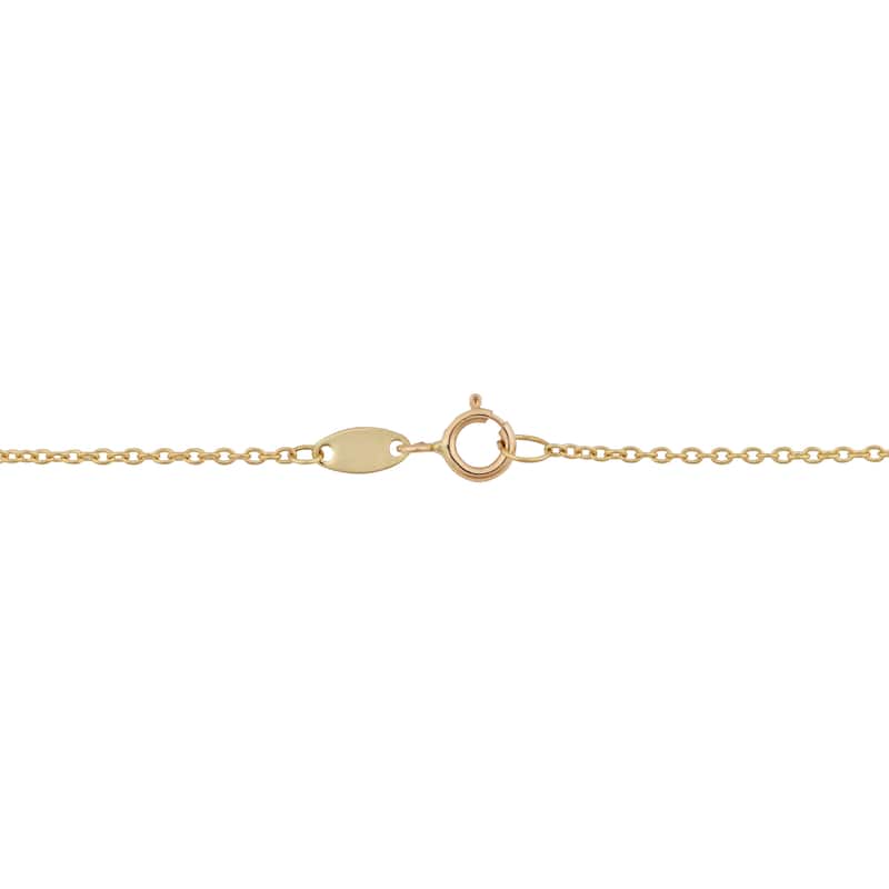 Fremada 14k Yellow Gold Diamond-cut Bead Necklace (17 inches)