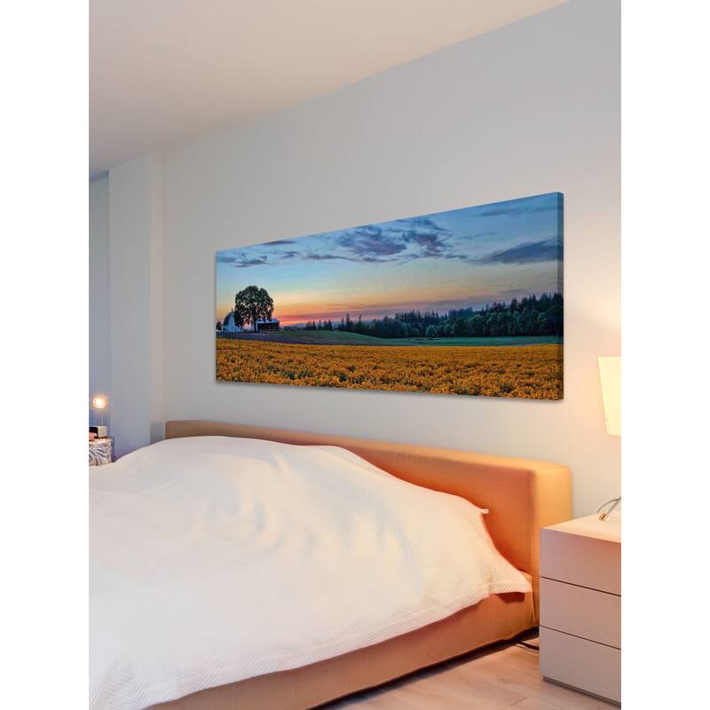 Marmont Hill - Sundown on the Farm Painting Print on Canvas - Multi-Color