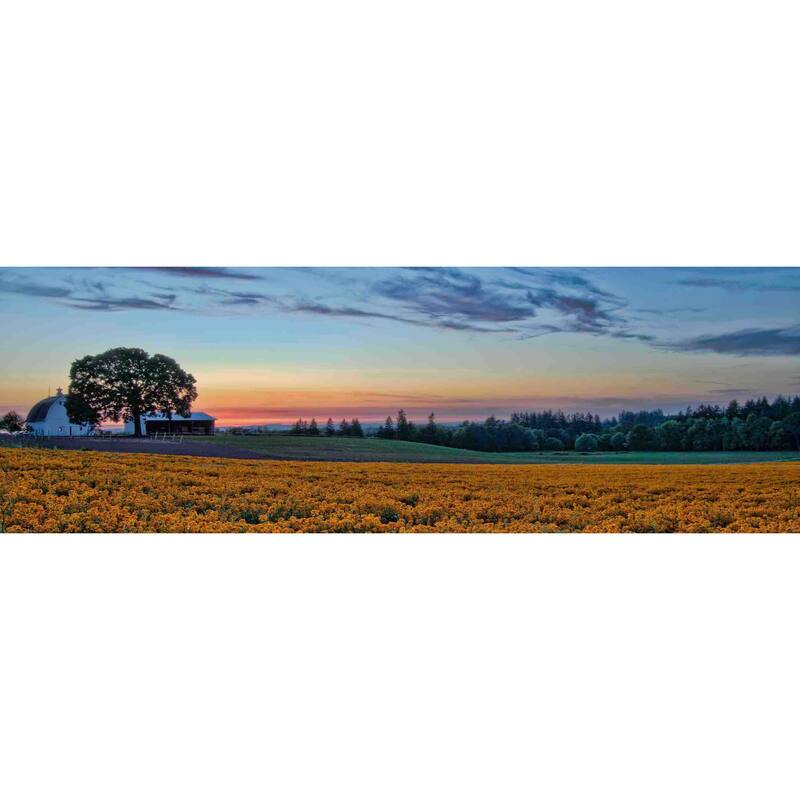 Marmont Hill - Sundown on the Farm Painting Print on Canvas - Multi-Color