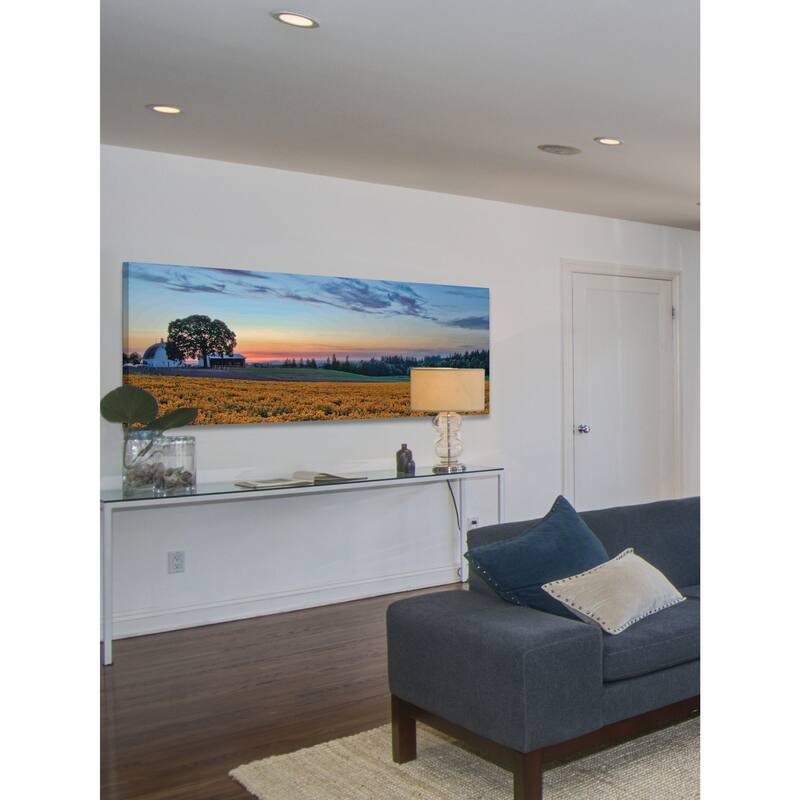 Marmont Hill - Sundown on the Farm Painting Print on Canvas - Multi-Color