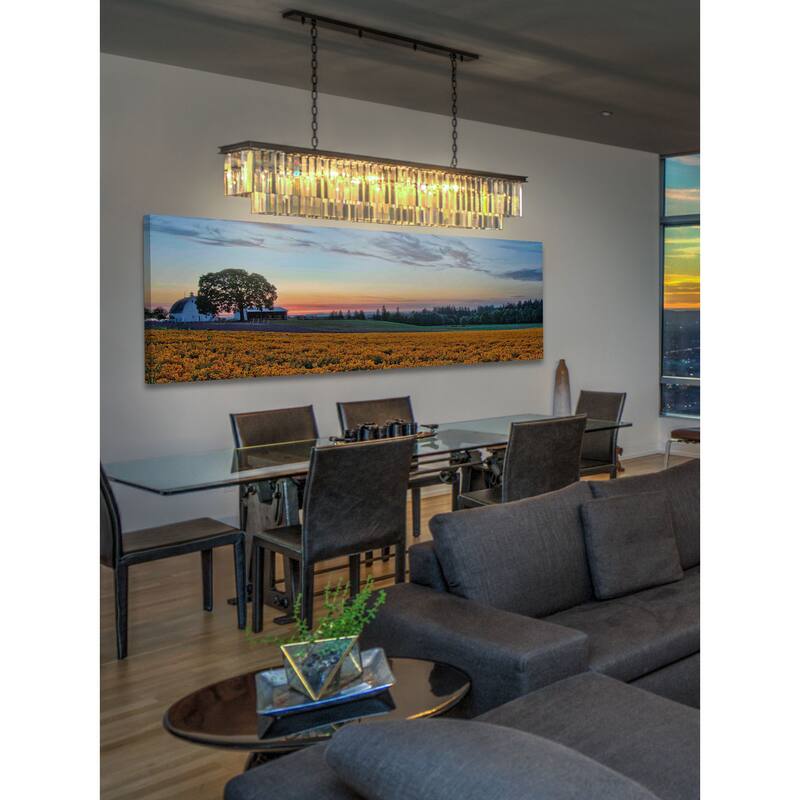 Marmont Hill - Sundown on the Farm Painting Print on Canvas - Multi-Color