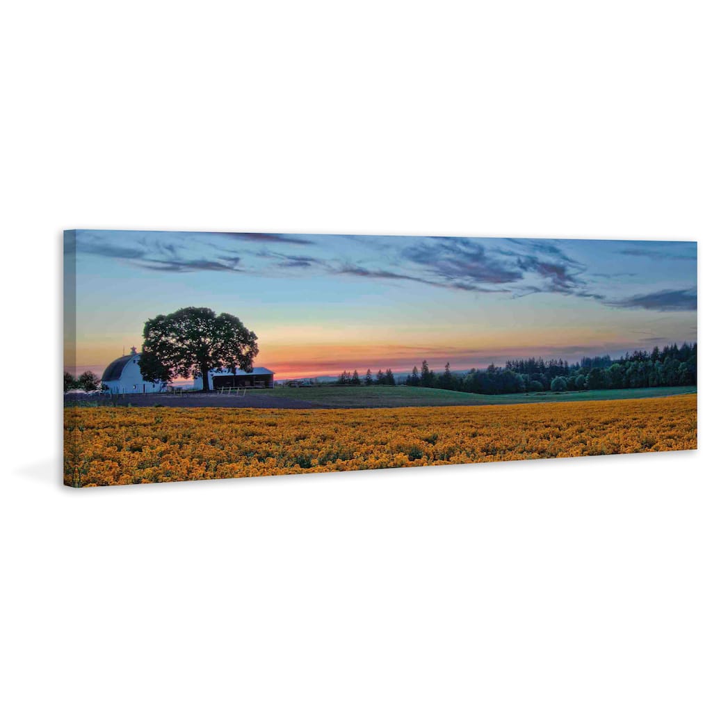 Marmont Hill - Sundown on the Farm Painting Print on Canvas - Multi-Color