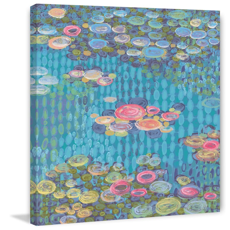 Marmont Hill - Homage to Water Lilies II Painting Print on Canvas - Multi-Color