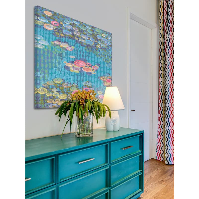 Marmont Hill - Homage to Water Lilies II Painting Print on Canvas - Multi-Color