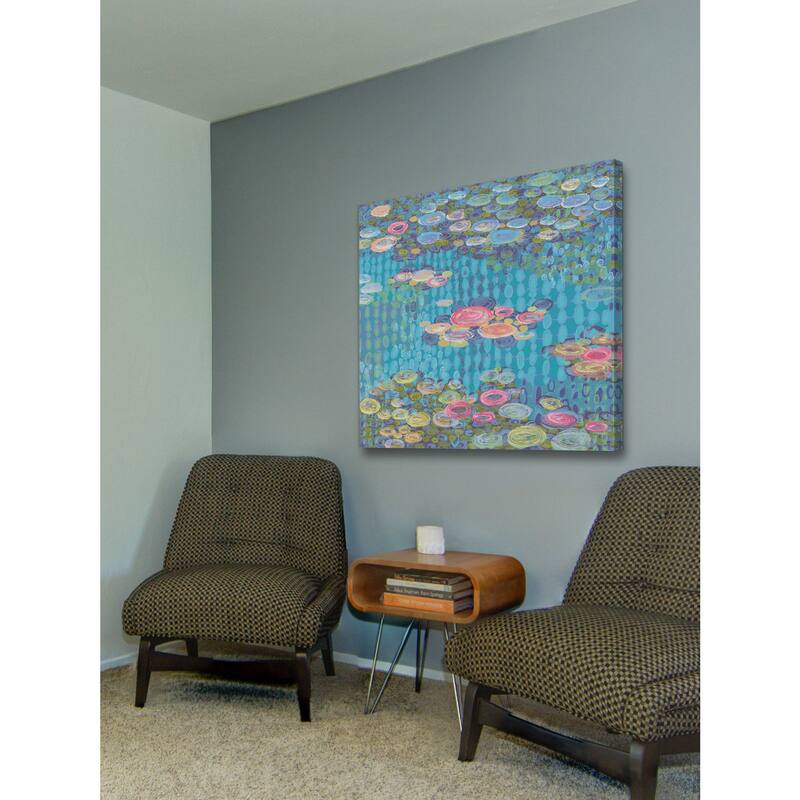 Marmont Hill - Homage to Water Lilies II Painting Print on Canvas - Multi-Color