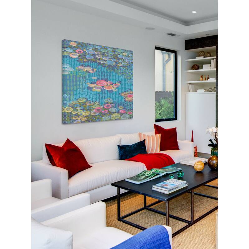 Marmont Hill - Homage to Water Lilies II Painting Print on Canvas - Multi-Color