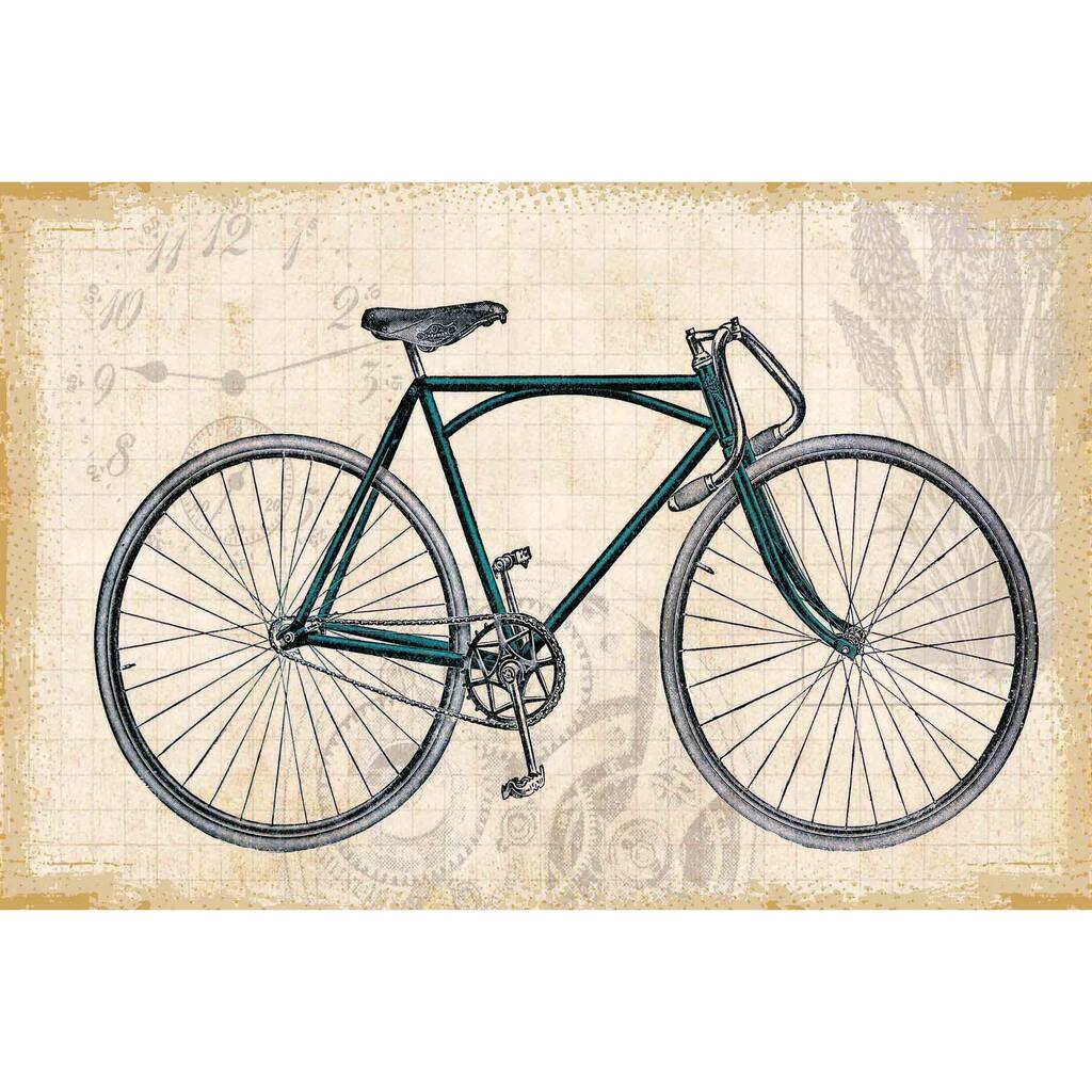 Marmont Hill - Green Bike Painting Print on Canvas