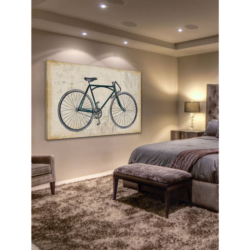 Marmont Hill - Green Bike Painting Print on Canvas