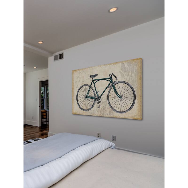 Marmont Hill - Green Bike Painting Print on Canvas