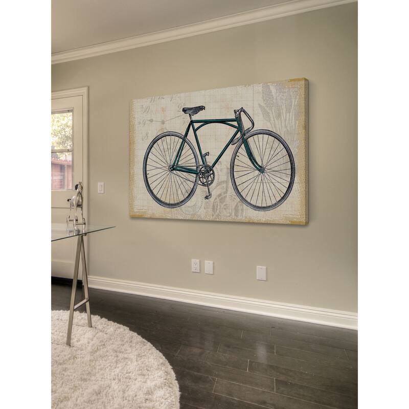 Marmont Hill - Green Bike Painting Print on Canvas