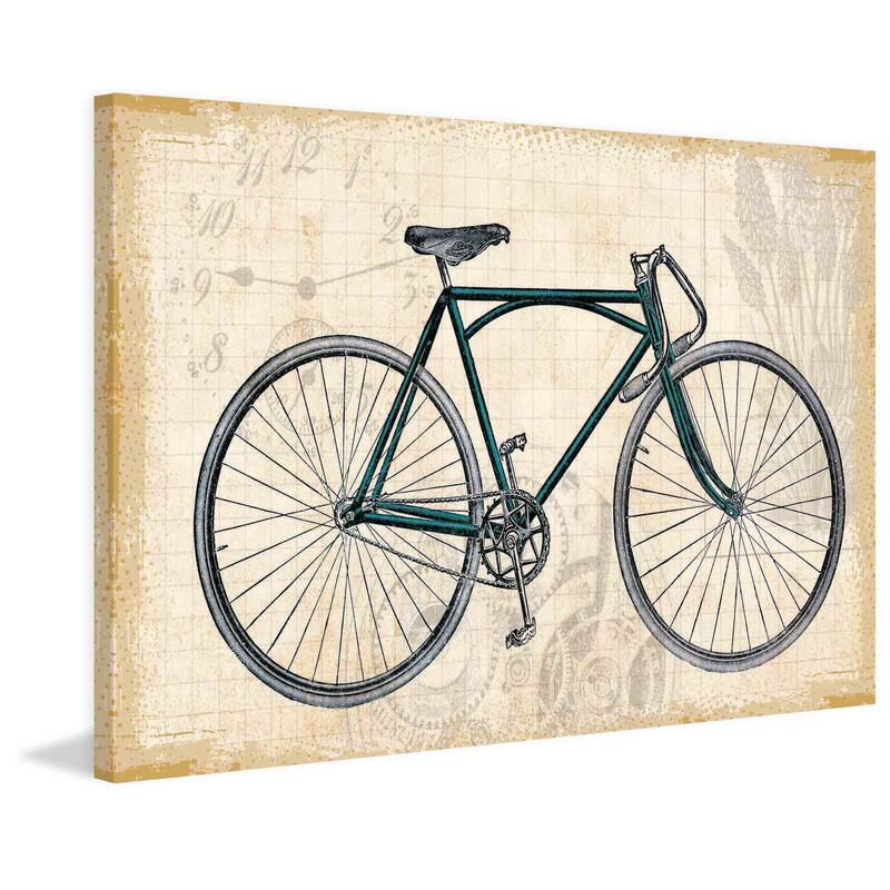 Marmont Hill - Green Bike Painting Print on Canvas